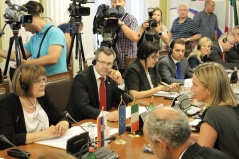 28 July 2014 Panel discussion between Serbian parliamentarians and Italian delegation 